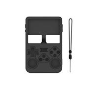 Genérico Funda Protectora de Silicona para ANBERNIC R36S Consola de Juegos de Mano, Suave Funda Protectora a Prueba de Golpes Anti-arañazos Funda Protectora Accesorios de Juegos (Negro)