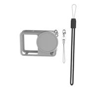 Genérico Funda Protectora de Silicona para dji OSMO Action 6 Funda Protectora para el Cuerpo de la cámara con cordón para la Tapa del Objetivo Protección a Prueba de Golpes y caídas Accesorio (Gris)