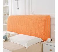 Genérico Funda Protectora elástica de Rayas Verticales Cabecero Cama 180, Cabeceros Funda Cover a Prueba de Polvo para decoración de Dormitorio Naranja Reina: 59.0 Pulgadas