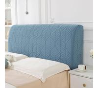 Genérico Funda Protectora elástica de Rayas Verticales Cabecero Cama 180, Cabeceros Funda Cover a Prueba de Polvo para decoración de Dormitorio Azul 86.6 Pulgadas