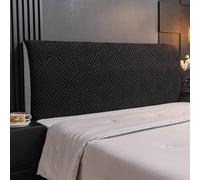 Genérico Funda Protectora Moderna de Color sólido Cabeceros Cama 150 Queen King Cabecero Cama 180 a Prueba de Polvo para decoración de Dormitorio Negro Rey de California: 170-190 cm/63-74 Pulgadas