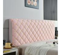 Genérico Funda Protectora Suave y a Prueba de Polvo de Dormitorio, Acolchada, de Terciopelo, tamaño Cabecero Cama 180, Queen King, Cabeceros Cama 150 Rosa Reina: 150 cm/59 Pulgadas