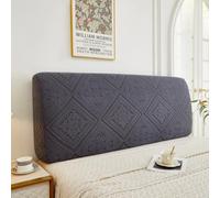 Genérico Funda Protectora tapizada Vintage elástica Fundas Cabeceros Estilo Europeo a Prueba de Polvo con patrón Retro en Relieve Cabecero Cama 180 Vintage - Gris Oscuro 140-160CM/(55''-63'')
