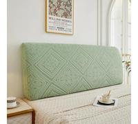 Genérico Funda Protectora tapizada Vintage elástica Fundas Cabeceros Estilo Europeo a Prueba de Polvo con patrón Retro en Relieve Cabecero Cama 180 Vintage - Verde 140-160CM/(55''-63'')