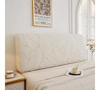 Genérico Funda Protectora tapizada Vintage elástica Fundas Cabeceros Estilo Europeo a Prueba de Polvo con patrón Retro en Relieve Cabecero Cama 180 Hojas - Beige 140-160CM/(55''-63'')