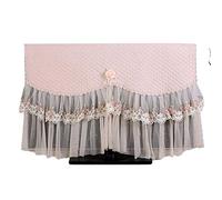 Genérico Funda TV Exterior Antipolvo Bordado De TV Del Nuevo Cordón Protector Contra El Polvo En La Pared A Prueba Humedad Cubierta Paño Cobertura Total Decoración Hogar(Pink)