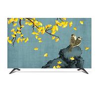 Genérico Funda TV Exterior Antipolvo Cubierta de capucha decorativa para TV pantalla Paisaje Pájaros Árbol flores Montain Impermeable(Blue,24 inch)