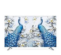 Genérico Funda TV Exterior Antipolvo Cubierta de TV PROTECTOR DE PROTECCIÓN DEL SOL MONITOR PERSONAS PARA LA PARED COLGANTE ESCRUCARIO CURVADO TIPO PANTALLA Tela suave Artesanía(D,52 inch)