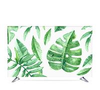 Genérico Funda TV Exterior Antipolvo Custom 19" - 80" 22 pulgadas 75 decorativo cubierta de la capilla for pantalla TV PC hojas palma verde impermeable del flamenco(Same like the pic,27")