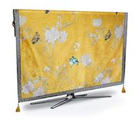 Genérico Funda TV Exterior Antipolvo TV cubierta de polvo lujo resistente a la intemperie a prueba Protect Cojín Televisión plasma Camino mesa Mantel tela malla for cubrir(Yellow,50 inch)