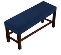 Genérico Fundas de cojín rectangulares Funda elástica para Banco de Comedor de Alta para Interior Nco Universal para Banco de Comedor, con Correas de Seguridad Marina de Guerra Grande