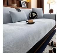 Genérico Fundas de Sofá de Chenilla Suave Lavables,Manta para Sofá Perro y Gato Cuatro Estaciones Universal para Sofa de Sala de Estar,Grey,60x60cm