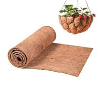 Generico Fundas para cestas de jardinería, alfombrilla de fibra de coco natural - Rollo reutilizable para drenaje, jardinería, camas de animales, terrarios y jardineras