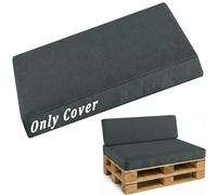Genérico Fundas para Cojines de Palets 120×80 60×40 120×60 120×40, Fundas de Repuesto Exterior Resistentes al Agua con Cremallera, Funda para Sofá de Palet Respaldo en Cuña(Gris Oscuro,Seat 60x120cm)