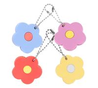 Genérico Fundas para Llaves de Casa Diseño Floral, Set de 4 Piezas en Pvc Resistente, Colores Violeta, Naranja, Azul y Amarillo, Protector de Teclas para Uso Doméstico, Cubre Llaves