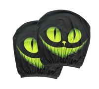Generico Fundas para reposacabezas de coche, 1 par de fundas para el cabecero del vehículo, estilo cartoon, protección decorativa para el coche, guía de viajes diarios conmutado, excursiones, camping