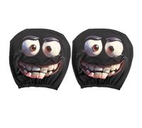 Genérico Fundas para Reposacabezas De Coche,1 Par Protector Decoración Cabecera - Fundas Elásticas Transpirables para Decoración De Interior del Automóvil Accesorios Halloween Unisex