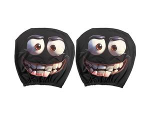 Genérico Fundas para Reposacabezas De Coche,1 Par Protector Decoración Cabecera - Fundas Elásticas Transpirables para Decoración De Interior del Automóvil Accesorios Halloween Unisex