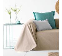 Genérico Fundeco - Colcha Multiusos Plaid Sofá, Manta Foulard, Plaid para Cama, Cubresofa Cubrecama (Kasia Lino, 300x260cm)