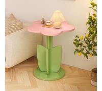 Genérico Funky Flower Shaped Sofa Side Table, Floral Accent Center Table with Thickened Wood Top, Playful Modern End Tables for Bedroom,Living Room or Reading Nook