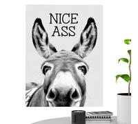 Genérico Funny Animal Bathroom Wall Art - Rustic Abstract Farmhouse Middle Ages Pictures | Bathroom Posters Wall Painting | Abstract Farmhouse Canvas Print For Home Dorm Office Apartment Hotel Toilet