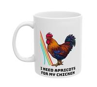 Genérico Funny Chicken Coffee Mugs, I Need for My Chicken Mug, 350ml Ceramic Rooster Mugs for Meme Lovers Novelty Mug Gift