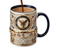 Genérico Funny Coffee Cups - 250th Ceramic Mug, Vintage Commemorative Cup with US Eagle Design, Tea & Coffee Drinkware, Office Table Accessory, Ceramic Mug for Holiday Party School Bar Desk