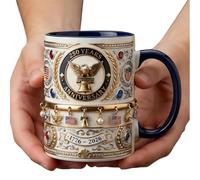 Genérico Funny Coffee Cups | 250th Ceramic Vintage Commemorative | US Eagle Tea Mug Coffee Cups | for Holiday Party Office School Bar Table Desk Decor Water Milk Juice Drink