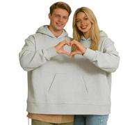 Genérico Funny Couple Hooded Sweatshirt,Two Person Intimate Matching Hoodie,Couples Hooded Intimate Pullover for Lovers Friends