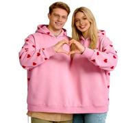 Genérico Funny Couple Hooded Sweatshirt,Two Person Intimate Matching Hoodie,Couples Hooded Intimate Pullover for Lovers Friends