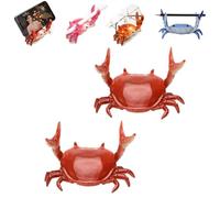 Genérico Funny Crab Pen Holder - Creative Weightlifting Crab Pencil Holder for Desk - Realistic Crab-Shaped Desktop Organizer & Stationery Gift for Family Exhibitions, Parties, Office, Tables (2-Red)