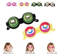 Genérico Funny Crazy Eyes Blinking Glasses, Blinking Glasses with Eyes, rank Stuff Silly Party Favors Costume Toys (B+C)