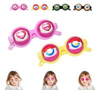 Genérico Funny Crazy Eyes Blinking Glasses, Blinking Glasses with Eyes, rank Stuff Silly Party Favors Costume Toys (C+D)