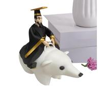 Genérico Funny Figures, Decorative Model for Home, 3.94x1.97x3.94 Inches Collectible Ancient Emperor Riding a Polar Bear Statue, Unique Presents to Adults, Teens, Desk, Bedroom, Living Room, Study