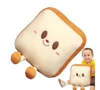 Genérico Funny Food Plush Pillow - Adorable Cartoon-Inspired Snack Pillow in Toast, Burger, Drumstick Designs | Cozy Huggable Cushion Toy, Kids, Sofa Decor Accent, Playroom or Bedroom Gift Idea