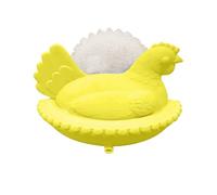 Genérico Funny Hen Shape - Whimsical Kitchen Tool, Vibrant Yellow Resin for Cheerful Counter Decor, Detailed Animal Hull, Space Saving with Adorable Character Art, Sponge Stand for Homes and Cafes