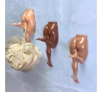 Genérico Funny Human Body Wall Hook, 5 Inches Cheeky Sculpture Bathroom Entryway Towel and Key Holder, Bold Playful Home Decor Housewarming Gag Gift for Humorous Friends