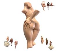 Genérico Funny Human Body Wall Hook, 5 Inches Cheeky Sculpture Bathroom Entryway Towel and Key Holder, Bold Playful Home Decor Housewarming Gag Gift for Humorous Friends