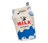 Genérico Funny Milk Carton Costume, Creative Holiday Outfit, Humorous Dress Up Suit, Lightweight Stage Clothing for Women, Men, Performance, School, Event, Holiday, Photograph
