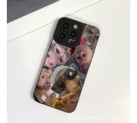 Genérico Funny Monkey Phone Cases for iPhone, Trendy Monkey Phone Cases Compatible, All-inclusived Shockproof TPU Clear Protective Cover for 17/16/15/14/13/12/11 ProMax (For iPhone 11,Black)