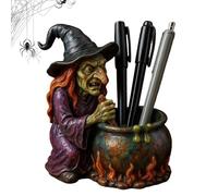 Genérico Funny Pen Holder, Cauldron Shape Decor, 4.72 X 3.15in Halloween Witch Accessory, Stirring Motion Feature, Spooky Functional Design for Toothbrush, Student, Adult, Bookshelf, Classroom