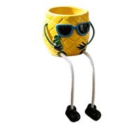 Genérico Funny Plant Pot - Pineapple Planter with Hanging Legs Sunglasses