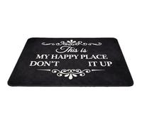 Genérico Funny Rug - Black and White Non Slip Floor Runner | Decorative Bathroom Carpet with Durable Texture Easy Cleaning & Playful Style for Door Outdoor Front Indoor Entrance Bedroom Living Room