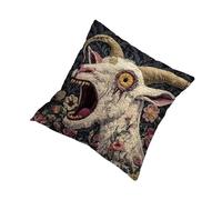 Genérico Funny Screaming Goat Home Decor Pillow Co | Soft 18x18 Pillow Covers For Farmhouse and Office, Decorative Goat Accent For Chair and Car, Hidden Zipper Case; Ideal For Quirky Gift Giving Use