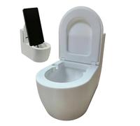 Genérico Funny Toilet Shape Phone Stand - Desk Cellphone Holder Bracket for Smartphones & Tablets, Stable Desktop Stand for Video Calls Watching Reading Studying | Office Home Dorm Room Gadget