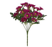 Genérico Funsdecor Artificial Mums, Funsdecor Artificial Outdoor Sunset Mums, Waterproof, Windproof, Never Faded, for Indoor Outdoor Planters, Home Porch (Red,5+1)
