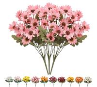 Genérico Funsdecor Mums, Artificial Outdoor Sunset Mums Flowers, Resistant, Waterproof, Never Faded, Look Real, Reflecting Autumn Vibe (Pink A)
