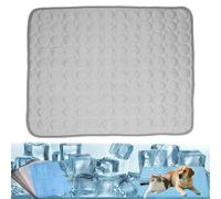 Genérico Furry Basics Cooling Mat for Dogs & Cats - Self-Cooling Ice Silk Pad, Summer Pet Bed Mat, Washable & Thickened for Small to Large Pets, Indoor Use (Light Grey,XXL)