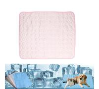 Genérico Furry Basics Cooling Mat for Dogs & Cats - Self-Cooling Ice Silk Pad, Summer Pet Bed Mat, Washable & Thickened for Small to Large Pets, Indoor Use (Pink,S)