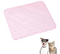 Genérico Furry Basics Dog Cooling Mat, Cool Dog Bed for Summer, Pet Ice Silk Self Coolpad, Washable & Portable Pet Soft Pad, Washable for Small Medium Large Dogs and Cat (Pink,27.5 * 21.6inch)